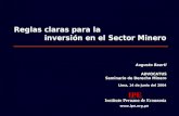 1 Lima, 14 de junio del 2004 IPE Instituto Peruano de Economía Instituto Peruano de EconomíaIPE  ADVOCATUS Seminario de Derecho Minero ADVOCATUS.