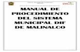 Manual de Procedimientos Del Sistema Municipal DIF