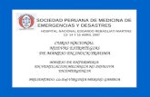 SOCIEDAD PERUANA DE MEDICINA DE EMERGENCIAS Y DESASTRES HOSPITAL NACIONAL EDGARDO REBAGLIATI MARTINS 13- 14 Y 15 ABRIL 2007 CURSO NACIONAL NUEVAS ESTRATEGIAS.
