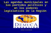 Las agendas municipales en los partidos políticos y en los poderes legislativos de la Región Santo Domingo, 22, 23 y 24 de noviembre de 2006.