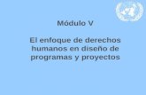Módulo V El enfoque de derechos humanos en diseño de programas y proyectos.