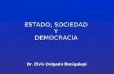 ESTADO, SOCIEDAD Y DEMOCRACIA Dr. Elvis Delgado Bacigalupi.