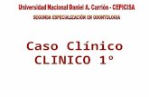 Caso Clínico CLINICO 1º. Historia Clínica Paciente Mujer de 17 años de edad consulta por dolor agudo al masticar en molar inferior derecho.