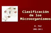 Clasificación de los Microorganismos M. PAZ UMG-2011.