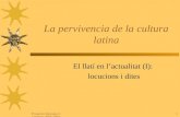 Proyecto Sócrates- Comenius 2003-20041 La pervivencia de la cultura latina El llatí en lactualitat (I): locucions i dites.