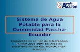 Plan de Intervención Trienal Enmarcado en el Plan de Intervención Trienal 2002-2004 del Área de Desarrollo MITAD DEL MUNDO (AeA-Ecuador) Sistema de Agua.