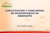 CAPACITACION Y CONCURSOS DE BIODIVERSIDAD DE AMARANTO Hermeregildo Equise Taller Binacional Bolivia y Perú del proyecto Especies Olvidadas y Subutilizadas.