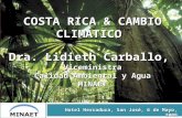 COSTA RICA & CAMBIO CLIMÁTICO Dra. Lidieth Carballo, Viceministra Calidad Ambiental y Agua MINAET Hotel Herradura, San José, 6 de Mayo, 2009.