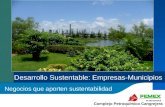 Complejo Petroquímico Cangrejera Desarrollo Sustentable: Empresas-Municipios Negocios que aporten sustentabilidad.
