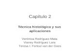 Capítulo 2 Técnica histológica y sus aplicaciones Verónica Rodríguez-Mata Vianey Rodríguez Lara Teresa I. Fortoul van der Goes.