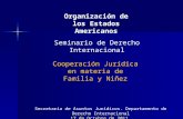 Organización de los Estados Americanos Seminario de Derecho Internacional Cooperación Jurídica en materia de Familia y Niñez Secretaría de Asuntos Jurídicos.