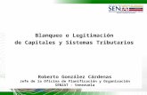 Blanqueo o Legitimación de Capitales y Sistemas Tributarios Roberto González Cárdenas Jefe de la Oficina de Planificación y Organización SENIAT - Venezuela.