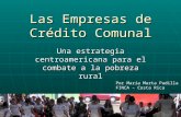 Las Empresas de Crédito Comunal Una estrategia centroamericana para el combate a la pobreza rural Por María Marta Padilla FINCA – Costa Rica.