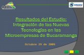 Octubre 29 de 2009. Convenio 054 DE 2009 IMEBU – ADEL METROPOLITANA Competitividad para el sector microempresarial de Bucaramanga: Apropiación y aplicación.