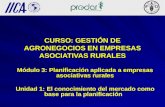 CURSO: GESTIÓN DE AGRONEGOCIOS EN EMPRESAS ASOCIATIVAS RURALES Planificación aplicada a empresas asociativas rurales Módulo 3: Planificación aplicada a.