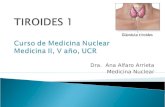 Dra. Ana Alfaro Arrieta Medicina Nuclear. Metabolismo de Iodo, biosíntesis, transporte y metabolismo de hormonas tiroideas. Regulación de la función y.