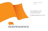Gestión Humana 2011 Competencias Corporativas Independence S.A.