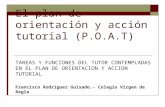 El plan de orientación y acción tutorial (P.O.A.T) TAREAS Y FUNCIONES DEL TUTOR CONTEMPLADAS EN EL PLAN DE ORIENTACION Y ACCION TUTORIAL Francisco Rodríguez.