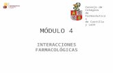 MÓDULO 4 INTERACCIONES FARMACOLÓGICAS Consejo de Colegios de Farmacéuticos de Castilla y León.