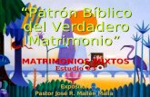 Patrón Bíblico del Verdadero Matrimonio MATRIMONIOS MIXTOS Estudio #3 Expositor Pastor José R. Mallén Malla.