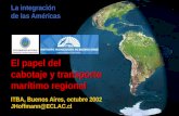 La integración de las Américas El papel del cabotaje y transporte marítimo regional ITBA, Buenos Aires, octubre 2002 JHoffmann@ECLAC.cl.