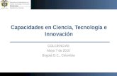 Capacidades en Ciencia, Tecnología e Innovación COLCIENCIAS Mayo 7 de 2010 Bogotá D.C., Colombia.