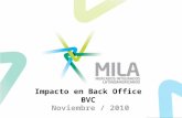 Noviembre / 2010 Impacto en Back Office BVC. Contenido 1.Reglas generales 2.Complementación 2.1. De operaciones sobre valores Colombianos 2.2. De operaciones.