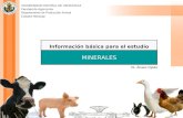 UNIVERSIDAD CENTRAL DE VENEZUELA Facultad de Agronomía Departamento de Producción Animal Campus Maracay Información básica para el estudio de… MINERALES.