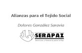 Alianzas para el Tejido Social Dolores González Saravia Dolores González Saravia Servicios y Asesoría para la Paz.
