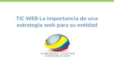 TIC WEB La importancia de una estrategia web para su entidad.