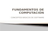 CONCEPTOS BÁSICOS DE SOFTWARE Sistema Operativo Aplicación Utilidad.