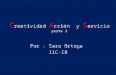 C reatividad A cción y S ervicio parte 2 Por : Sara Ortega 11C-IB.