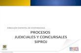 PROCESOS JUDICIALES Y CONCURSALES SIPROJ DIRECCIÓN DISTRITAL DE CONTABILIDAD.
