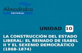 LA CONSTRUCCIÓN DEL ESTADO LIBERAL: EL REINADO DE ISABEL II Y EL SEXENIO DEMOCRÁTICO (1868-1874) UNIDAD 10.