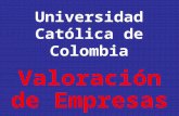 Universidad Católica de Colombia Valoración de Empresas.