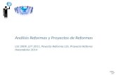 Análisis Reformas y Proyectos de Reformas LSS 2009, LFT 2011, Poyecto Reforma LSS, Proyecto Reforna Hacendaria 2014.