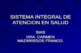 SISTEMA INTEGRAL DE ATENCION EN SALUD SIAS DRA. CARMEN MAZARIEGOS FRANCO.
