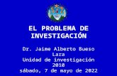 EL PROBLEMA DE INVESTIGACIÓN Dr. Jaime Alberto Bueso Lara Unidad de investigación 2010 viernes, 27 de diciembre de 2013.