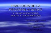 FISIOLOGIA DE LA PROSTAGLANDINAS Y SU RELACION CON EL DOLOR Y LA INFLAMACION DR. LUIS ALFONSO JUAREZ PAIZ FARMACOLOGIA CLINICA FACULTAD DE CIENCIAS MEDICAS.