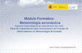 Aspectos meteorológicos de la planificación del vuelo 1 Módulo Formativo: Meteorología aeronáutica Aspectos meteorológicos de la planificación del vuelo.