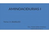 AMINOACIDURIAS I Tema 11 (Bolilla10) Dra. María Sofía Giménez mgimenez@unsl.edu.ar.
