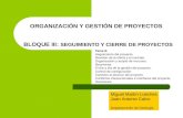 ORGANIZACIÓN Y GESTIÓN DE PROYECTOS B LOQUE III: S EGUIMIENTO Y CIERRE DE PROYECTOS Tema 8: Seguimiento del proyecto. Revisión de la oferta y el contrato.