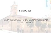 TEMA 22 EL PRESUPUESTO DE LA UNIVERSIDAD DE OVIEDO.