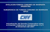 COMISIÓN NACIONAL DE VALORES Actualización del Estudio Comparativo sobre la Inversión Colectiva en Iberoamérica. 4 y 5 de Diciembre del 2007 EVOLUCION.
