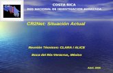 CR2Net: Situación Actual Reunión Técnicos: CLARA / ALICE Boca del Río-Veracruz, México Abril, 2005 RED NACIONAL DE INVESTIGACION AVANZADA COSTA RICA.