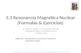 3.3 Resonancia Magn©tica Nuclear (Formulas & Ejercicios)   â€“ UACH-F­sica en la Odontologiaâ€“3-3-Resonancia Magn©tica Nuclear - Versi³n 06.09