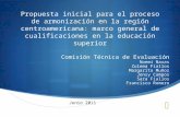 Propuesta inicial para el proceso de armonización en la región centroamericana: marco general de cualificaciones en la educación superior Comisión Técnica.