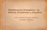 Planificación Energética en Bolivia: Problemas y Desafíos Juan Carlos Guzmán Salinas Proleña - Bolivia.
