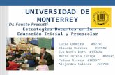 UNIVERSIDAD DE MONTERREY Dr. Fausto Presutti Estrategias Docentes en la Educación Inicial y Preescolar Lucía Lobeira #57701 Claudia Barrera #59982 Eva.