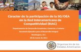 1 Cáracter de la participación de la SG/OEA en la Red Interamericana de Competitividad (RIAC) Departamento de Desarrollo Económico, Comercio y Turismo.